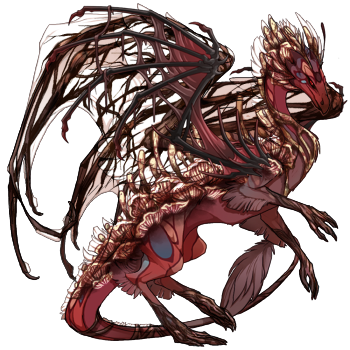 This dragon, without apparel (she is still wearing her skin and the Proto Wings, which give her the appearance of decayed, withered wings.)