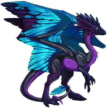 A female pose Wildclaw with Arcane Rare eyes, Gloom Metallic primary, Cyan Alloy secondary, and Nightshade Glimmer tertiary wearing Accent: Bound Ilk