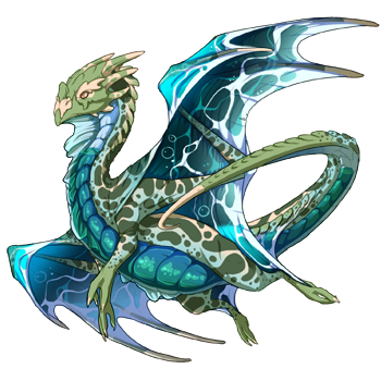 A male-posed nocturne dragon scry displaying camo poison, cyan foam, spearmint capsule, and pastel earth eyes.