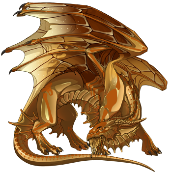 A guardian dragon in the male pose.