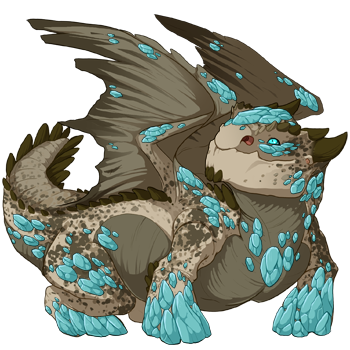 A Thunderstone dragon, a rocky brown snapper with blue-green gembond