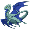 A male pose Nocturne with Wind Common eyes, Spruce Basic primary, Blue Basic secondary, and Basic tertiary