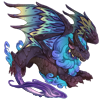 Foxfire, a Shadow/Iris/Violet Obelisk dragon