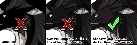 100% black is not permitted to cover large portions of surface area.