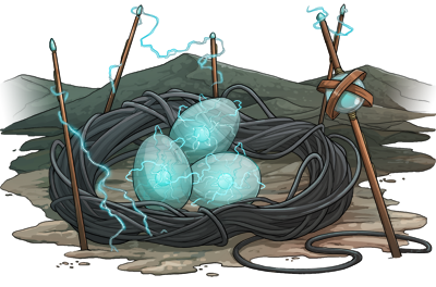 3 egg Lightning nest